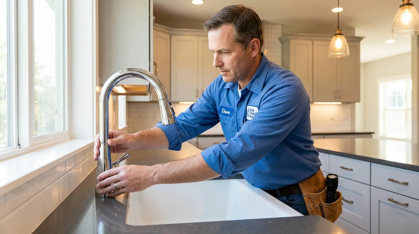Kitchen faucet installation by Johns Plumbing LLC in Appalachia
